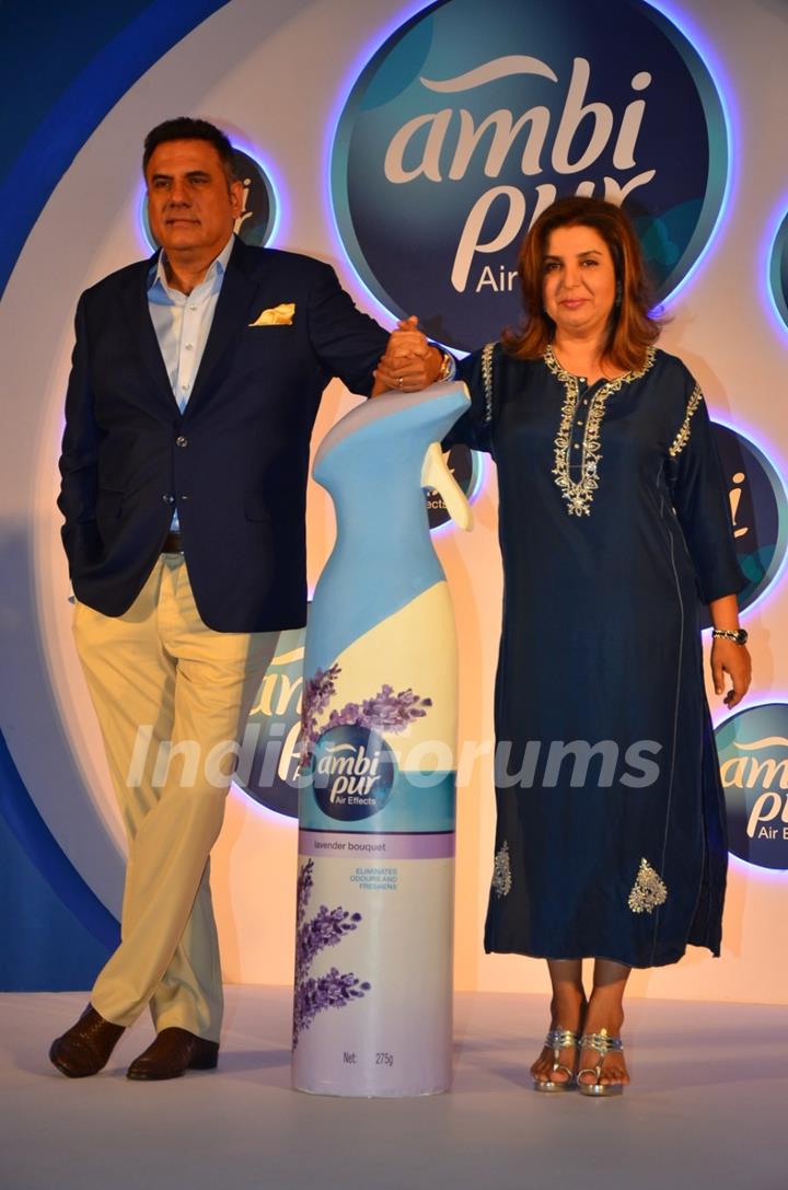 Boman Irani and Farah Khan promote Ambi Pur