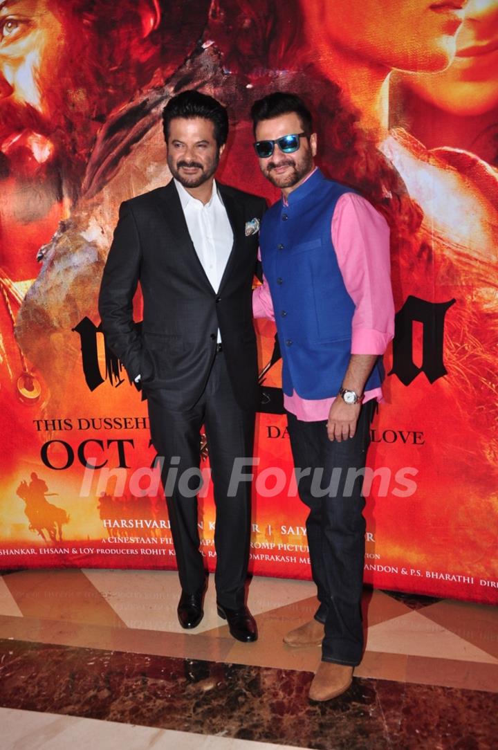 Anil Kapoor and Sanjay Kapoor at Music launch of film 'Mirzya'
