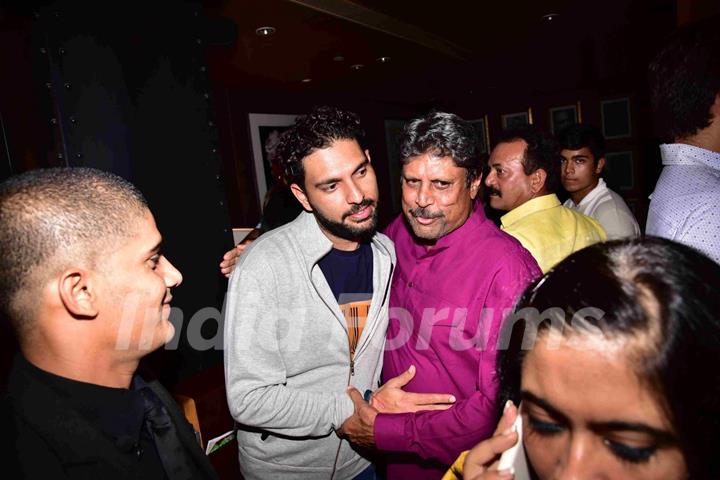 Kapil Dev and Yuvraj Singh at Premiere of PINK in Delhi