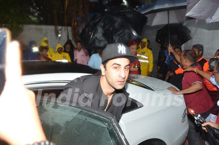 Ranbir Kapoor at R.K Studio Ganesh Visarjan