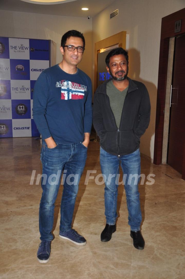 Sanjay Suri with Onir at Special screening of film 'Parched'