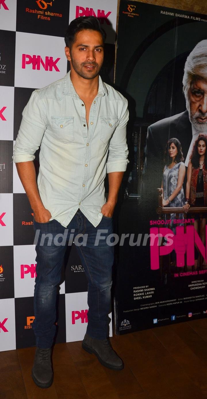 Varun Dhawan at screening of 'Pink'