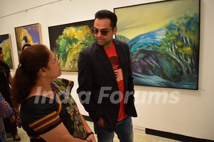 Abhay Deol at Manjual Chaturvedi's Art Exhibition