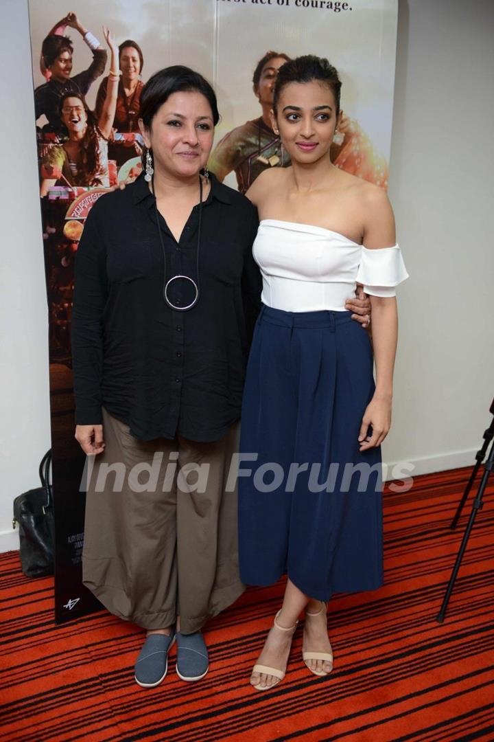 Leena Yadav and Radhika Apte at Press confrence of 'Parched' at Le-Meridaian hotel in New delhi