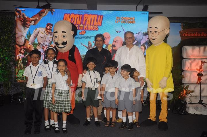 Vishal Bharadwaj and Gulzar at Music Launch of Motu Patlu – King of Kings