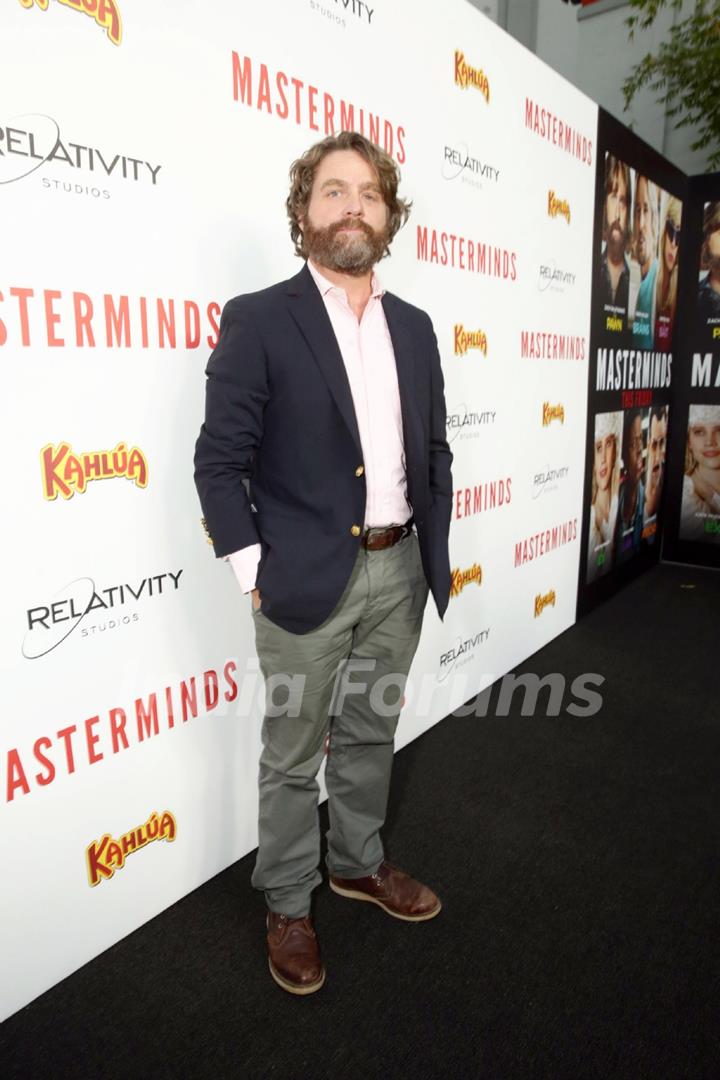 Zach Galifianakis at Hollywood premiere of the movie Masterminds