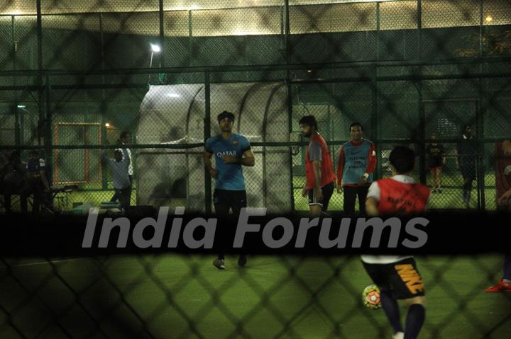 Ranbir Kapoor Snapped Playing Football