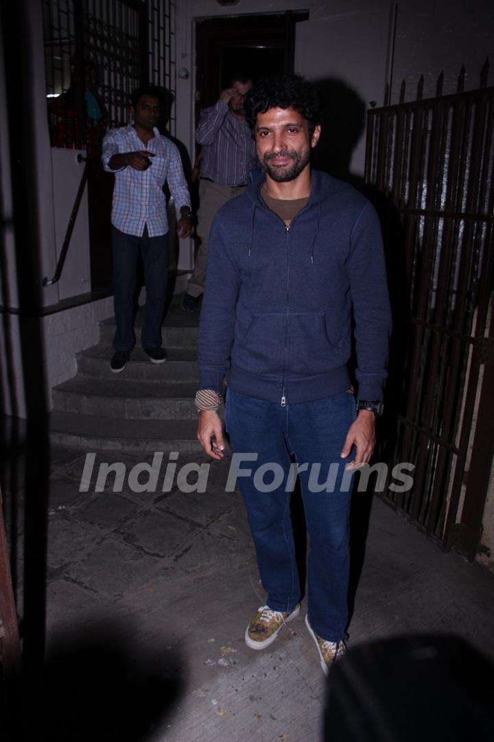 Farhan Akhtar Snapped leaving recording studio!