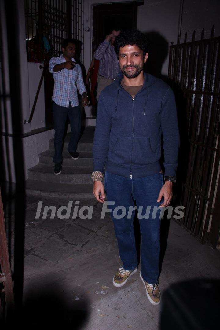 Farhan Akhtar Snapped leaving recording studio!