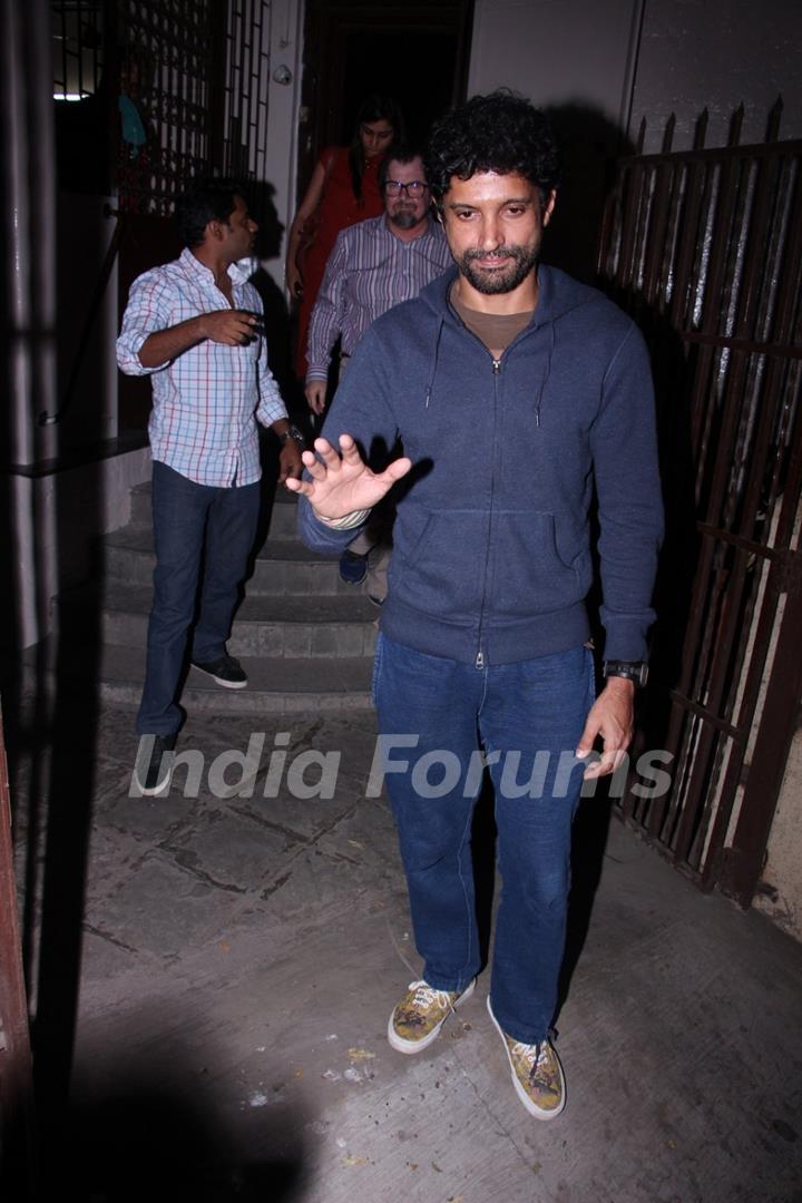 Farhan Akhtar Snapped leaving recording studio!