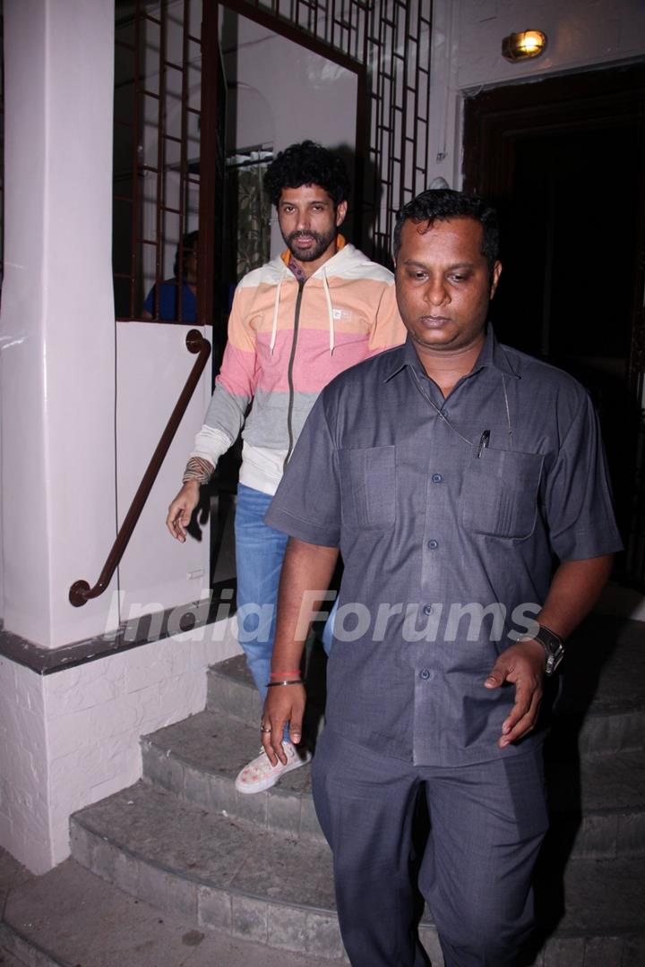 Farhan Akhtar Snapped Outside Recording Studio