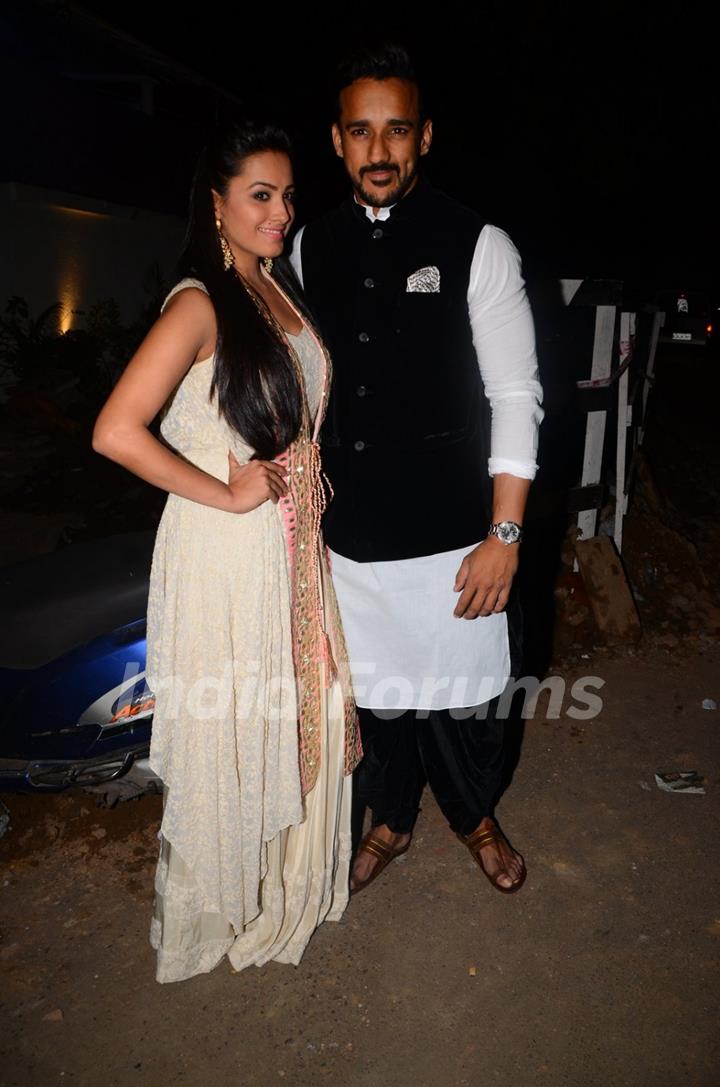 Anita Hassanandani and Rohit Reddy at Kishwer Merchant and Suyyash Rai's Sangeet Ceremony