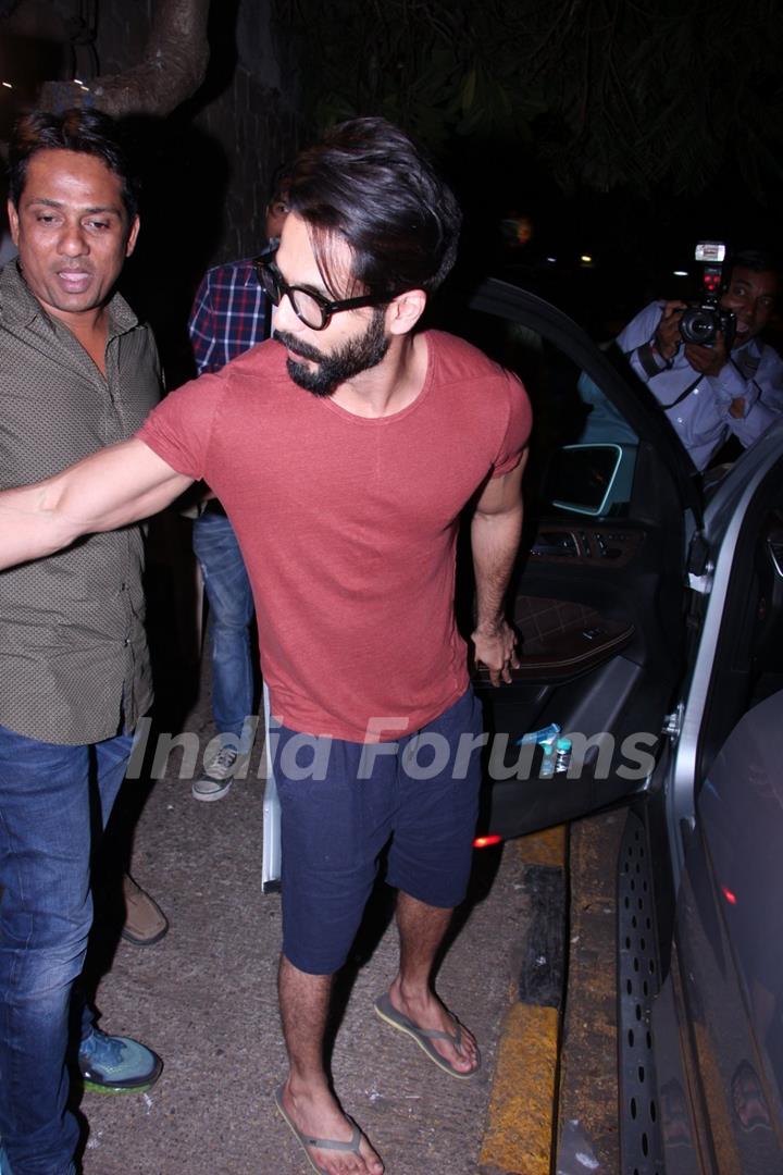 Shahid Kapoor Snapped shorts and T-shirt