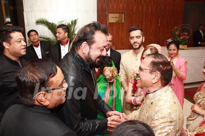 Sanjay Dutt snapped at Shefali's Wedding Reception!