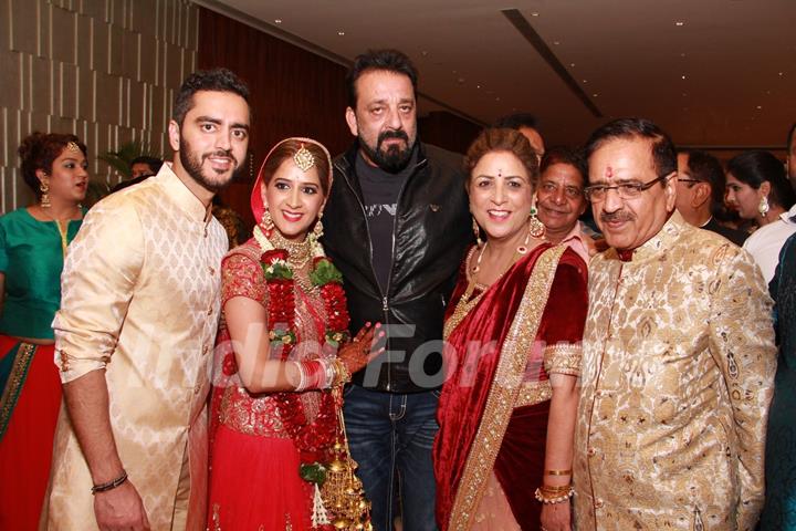 Sanjay Dutt  snapped at Shefali's Wedding Reception!