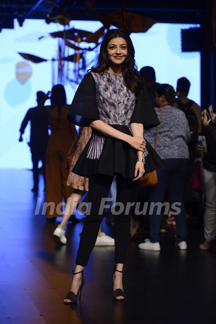 Kajal Aggarwal at Lakme Fashion Week 2017 Day 1