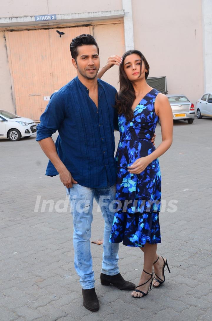 Varun Dhawan and Alia Bhatt snapped at Mehboob studio