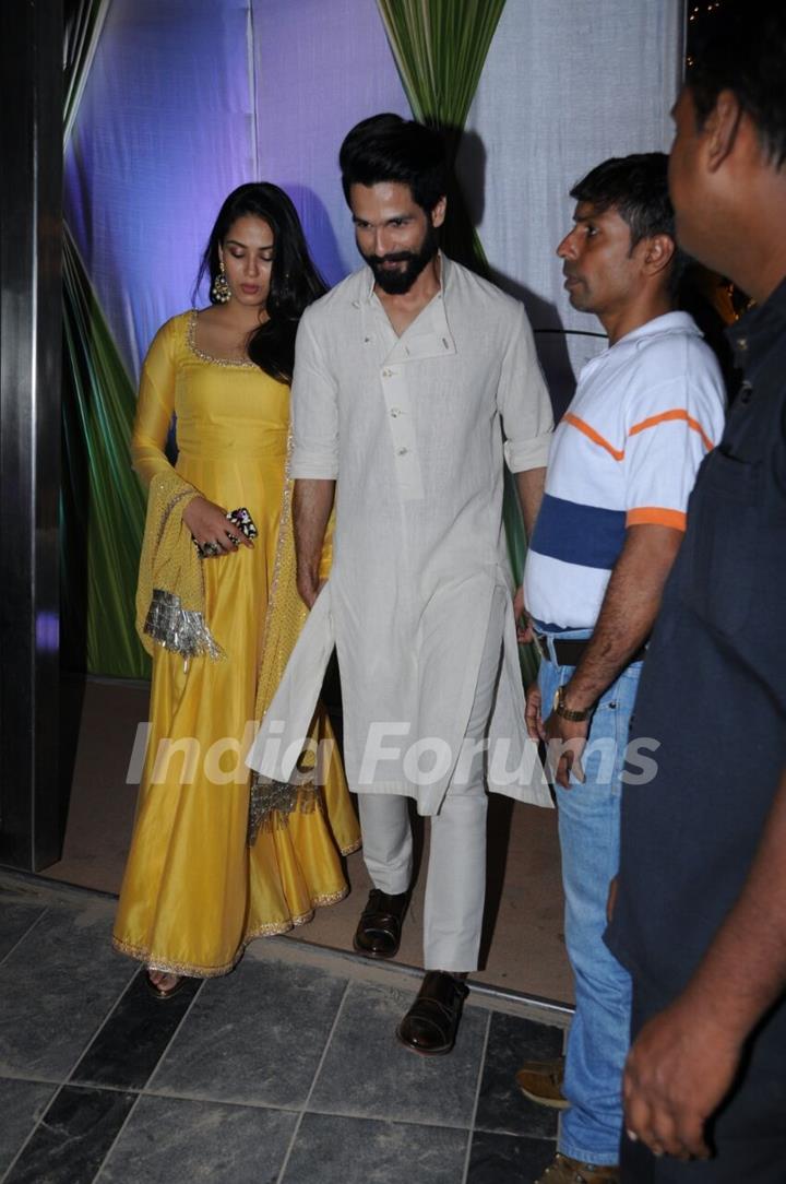 Shahid Kapoor and Mira Rajput Kapoor at Mandana Karimi's Wedding Bash