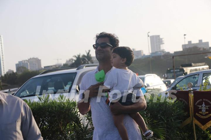 Abhishek Kapoor Snapped with son at 'Polo Match'