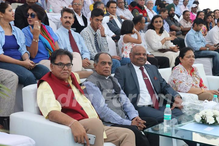 CBFC Cheif Pahlaj Nihlani Snapped with son at 'Polo Match'