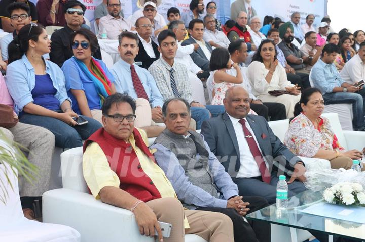 CBFC Cheif Pahlaj Nihlani Snapped with son at 'Polo Match'