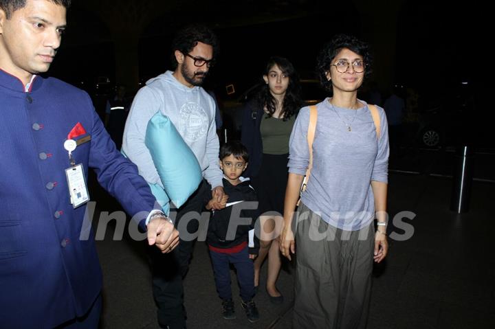 Aamir Khan and family snapped at Airport