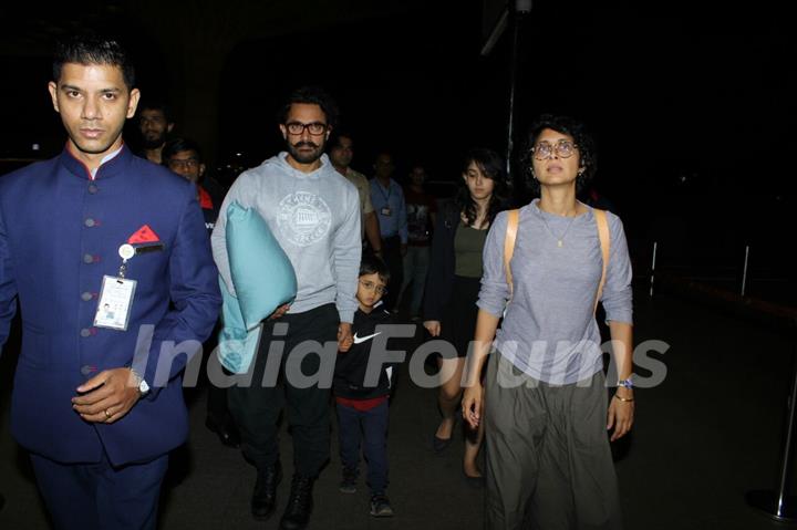 Aamir Khan and family snapped at Airport