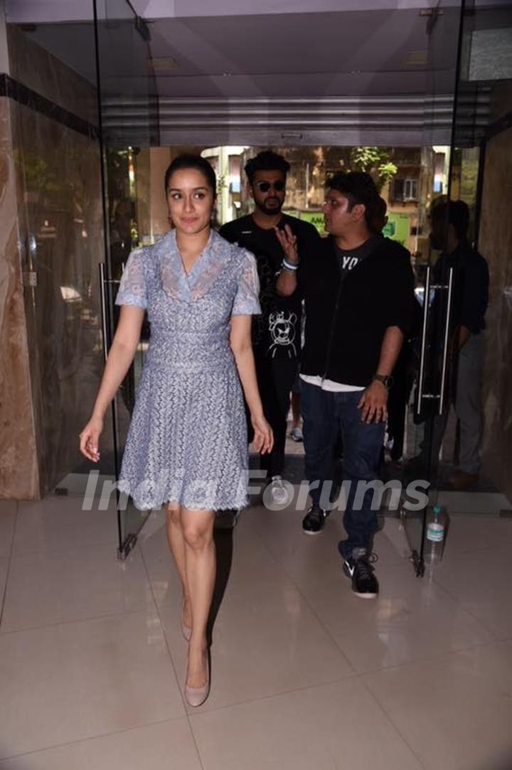 Arjun Kapoor and Shraddha Kapoor snapped at lower parel