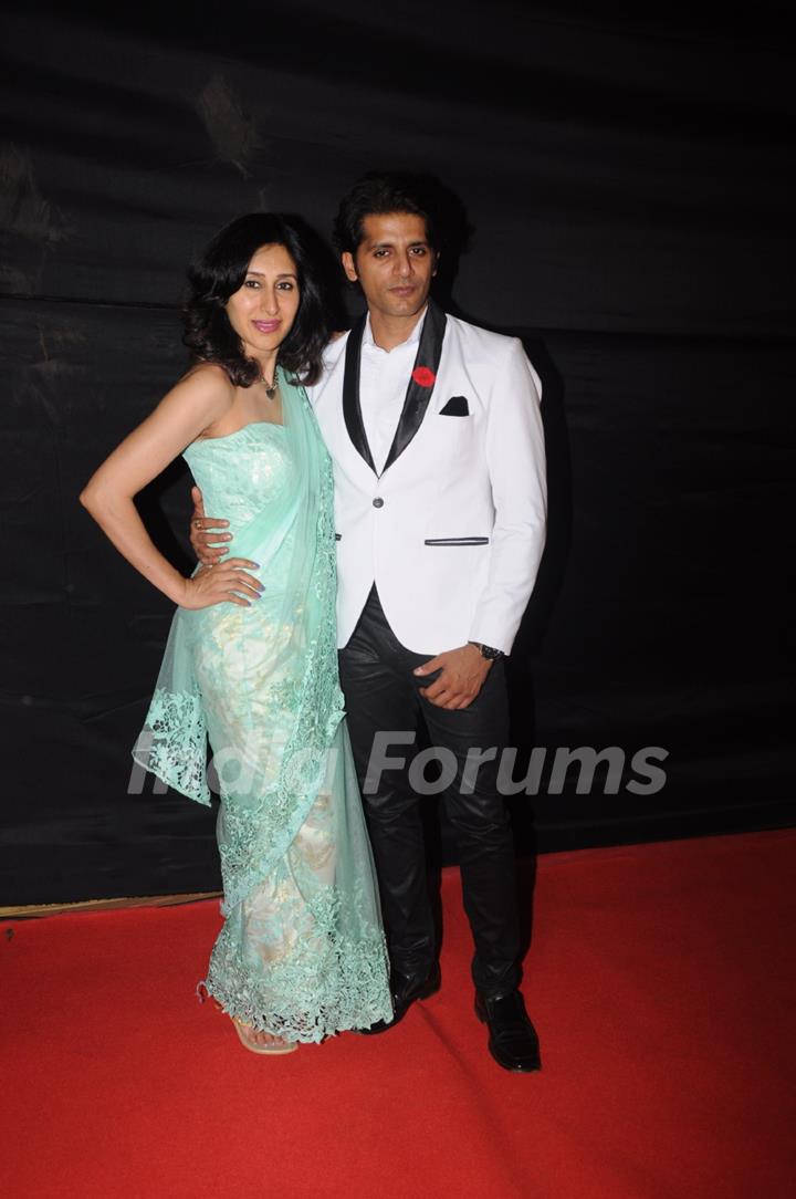 Karanvir Bohra and Teejay Sidhu at Dadasaheb Phalke Awards