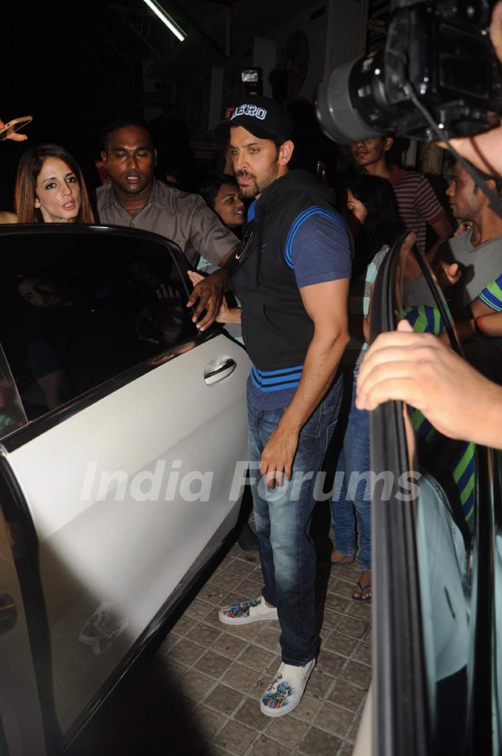 Hrithik Roshan - Sussanne Khan with kids snapped at PVR, Juhu