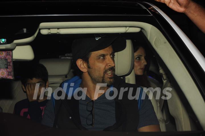 Hrithik Roshan - Sussanne Khan with kids snapped at PVR, Juhu