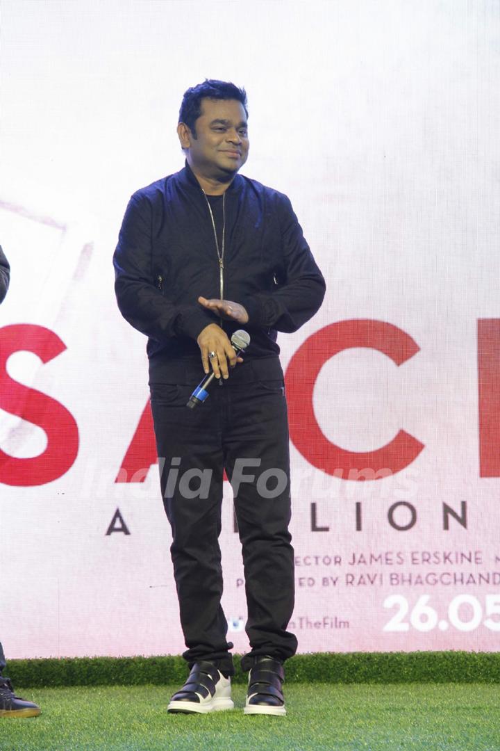 A.R. Rahman at the launch of Sachin Anthem of film 'Sachin: A Billion Dreams'