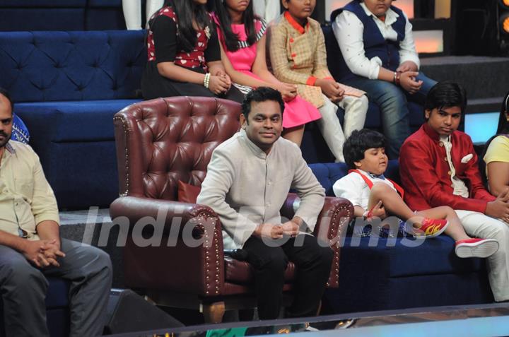 A R Rahman, Sridevi and Boney Kapoor snapped at Sa Re Ga Ma Lil Champs