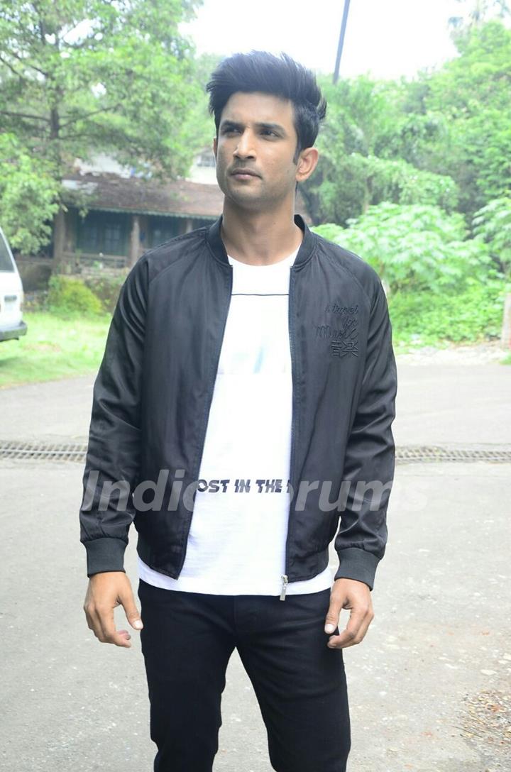 Sushant Singh Rajput at a shoot