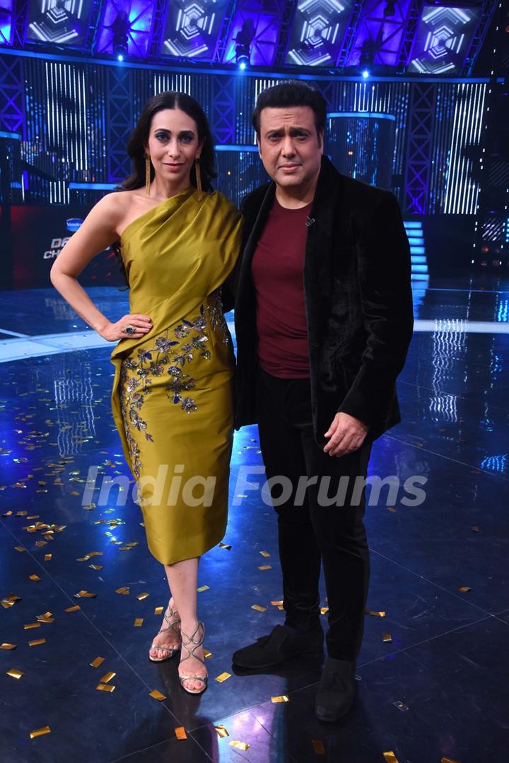 Karisma Kapoor - Govinda on the sets of Dance Champions