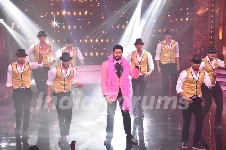 Abhishek Bachchan dons a party attire