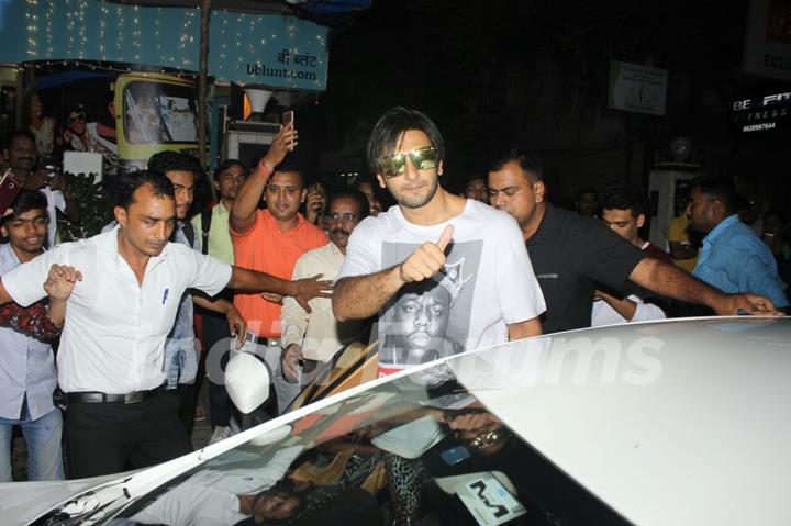 Fans gathered to get a glimpse of Ranveer