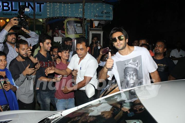 Ranveer Singh is thumbs up for his look