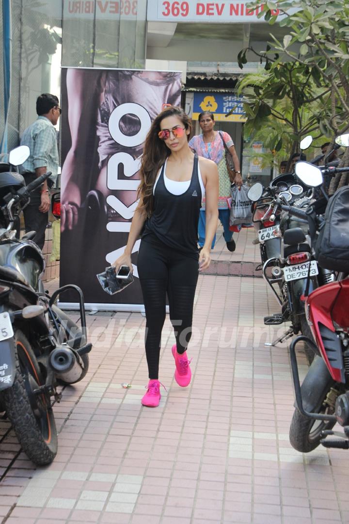 Malaika Arora at her gym.