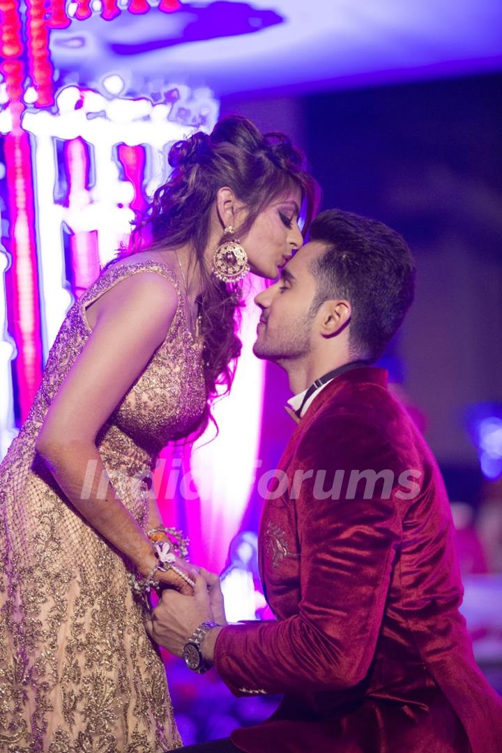 Actor Abhishek Bajaj makes a dashing bike entry during his sangeet ceremony