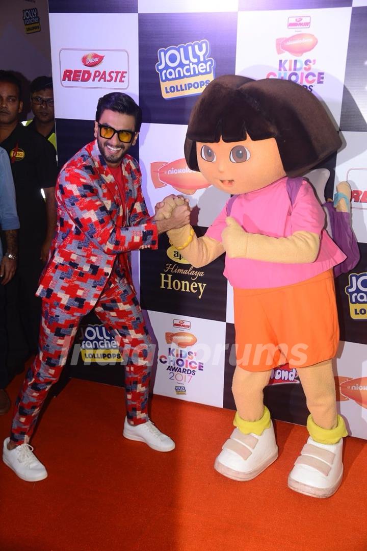 A quirky Ranveer Singh at Kids Choice Awards