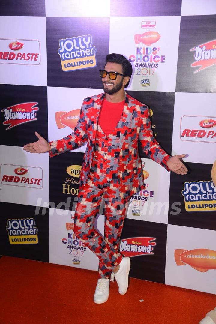 A quirky Ranveer Singh at Kids Choice Awards