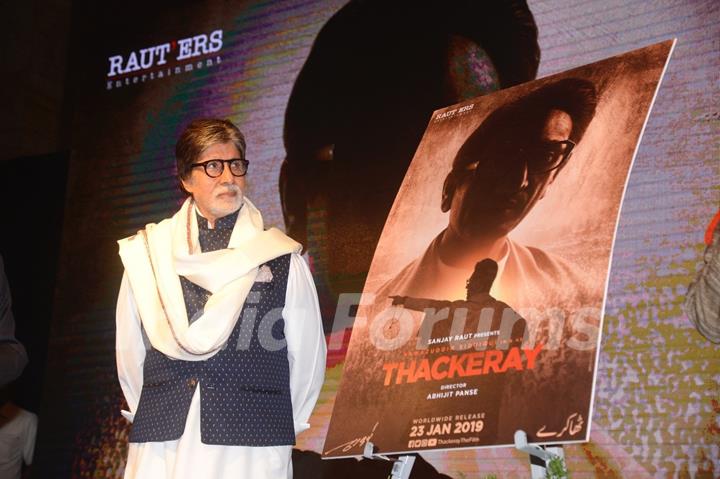 Amitabh Bachchan at Thackerey film launch