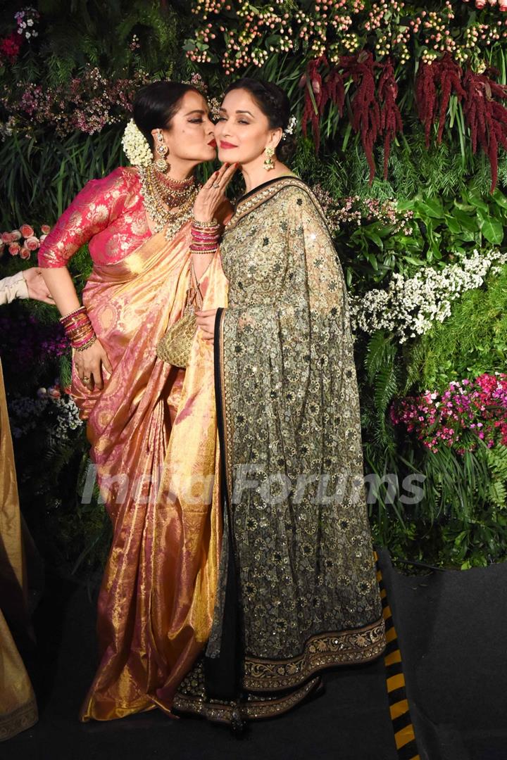 Kangana - Madhuri - Rekha at Virushka's Reception