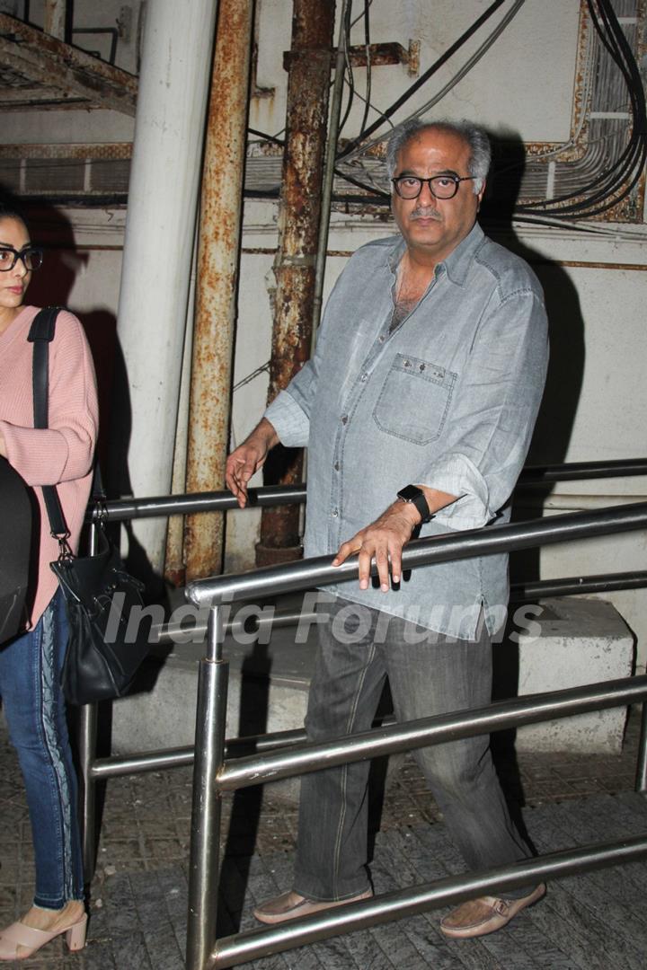 Boney Kapoor while leaving the theater