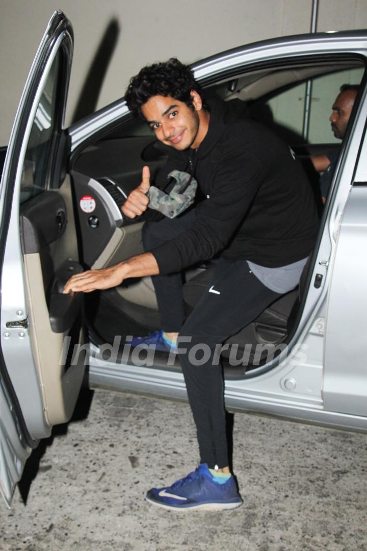 Ishaan snapped while leaving the venue