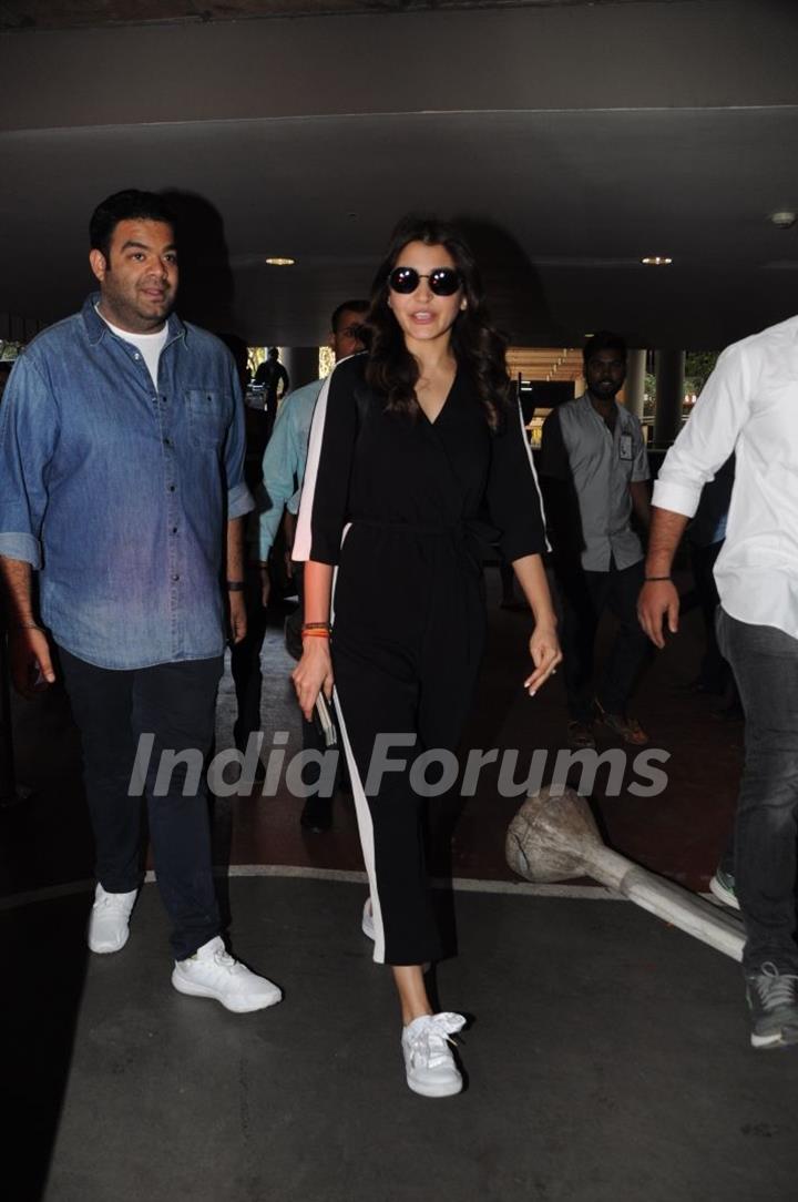 Anushka Sharma is back to the city sans husband Virat Kohli