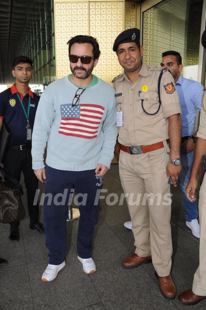 Saif Ali Khan and Sidharth Malhotra at the Airport