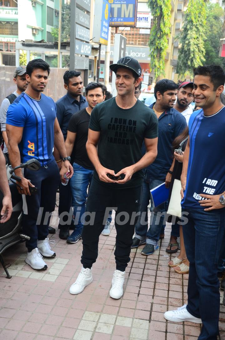 A dashing Hrithik Roshan at a Gym launch