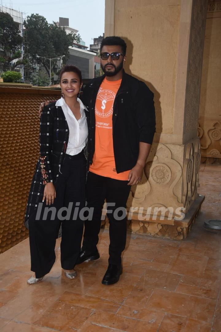 Arjun Kapoor and Parineeti Chopra spotted during the promotion of their movie